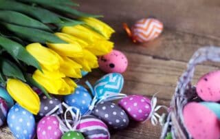 Easter Eggs and Tulips