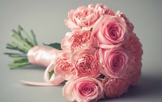Pink Roses and Carnation Prom Bouquet