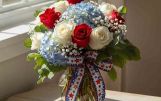 Independence Day Roses and Hydrangea