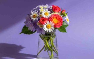 Daisies, Roses and Hydrangea Summer Flower Arrangement