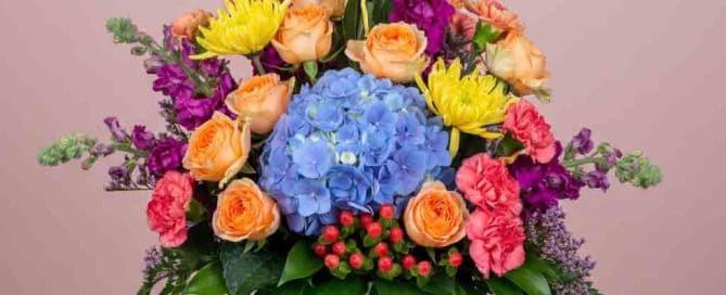 Love and Romance Arrangement w/roses and hydrangea