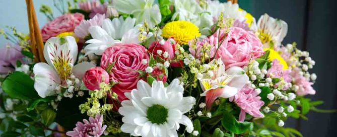 Mixed Flower Thank You Basket